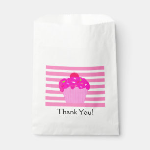 Sacolinha Listras Rosa e Bolo de Aniversário