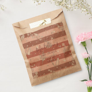 Sacolinha Listras Rosa Empoeirado Floral Vintage Menina chuv
