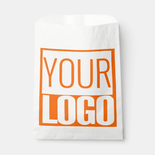 Sacolinha Logotipo  arrojado em laranja néon (Frente)