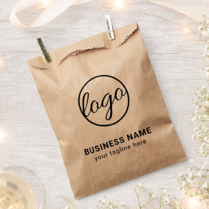 Sacolinha Logotipo comercial simples da empresa com marca pe