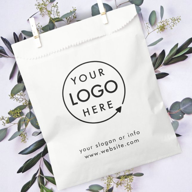 Sacolinha Logotipo comercial | Troca de Promocional profissi (Minimalist company branded favor bags for small business gifting, brand events & promotional swag.)