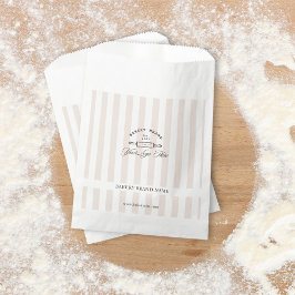 Sacolinha Logotipo de padaria em forma de espartilho, cor-de