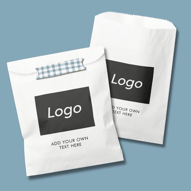 Sacolinha Logotipo de texto simples para negócios promociona (Simple logo paper favor bags, ideal for small business, professional promotion & branded marketing)