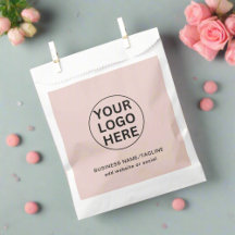 Logotipo e Texto da Empresa Rosa Bege Promocional