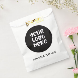 Sacolinha Logotipo e Texto de Marca Comercial Personalizada