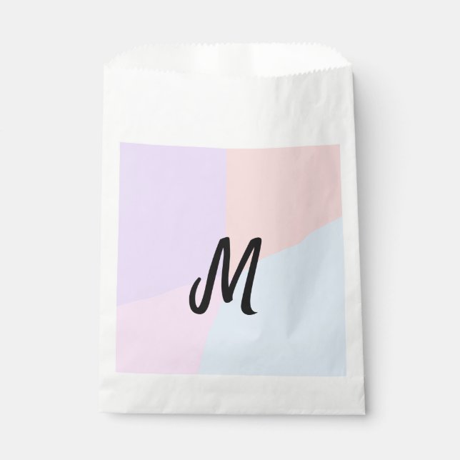 Sacolinha logotipo monograma mínimo simples personalizado de (Frente)