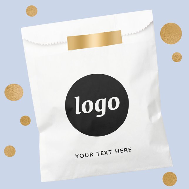 Sacolinha Logotipo Simples Com Empresa De Texto (Logo custom text business promotional packaging paper bag)