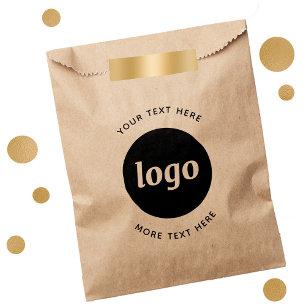 Sacolinha Logotipo Simples Com Texto Empresarial Kraft