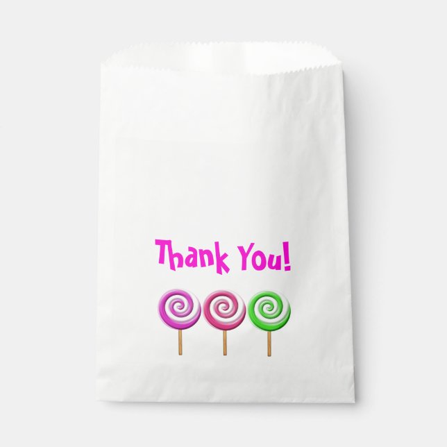 Sacolinha Lollipops Enrolado Favor Bag (Frente)