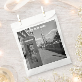 Sacolinha Londres Inglaterra Big Ben Vintage Preto e Branco