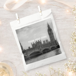 Sacolinha Londres Inglaterra Big Ben Vintage Preto e Branco