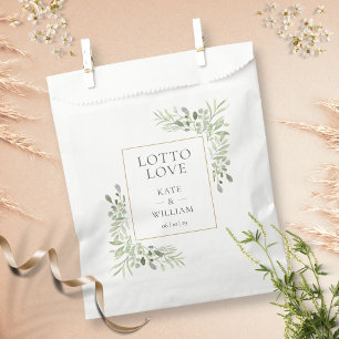 Sacolinha Lotto Love Lottery Ticket Greenery Casamento