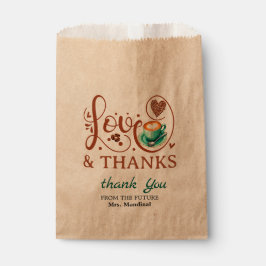 Sacolinha Love and Thanks Bridal Shower Wedding Coffee Theme