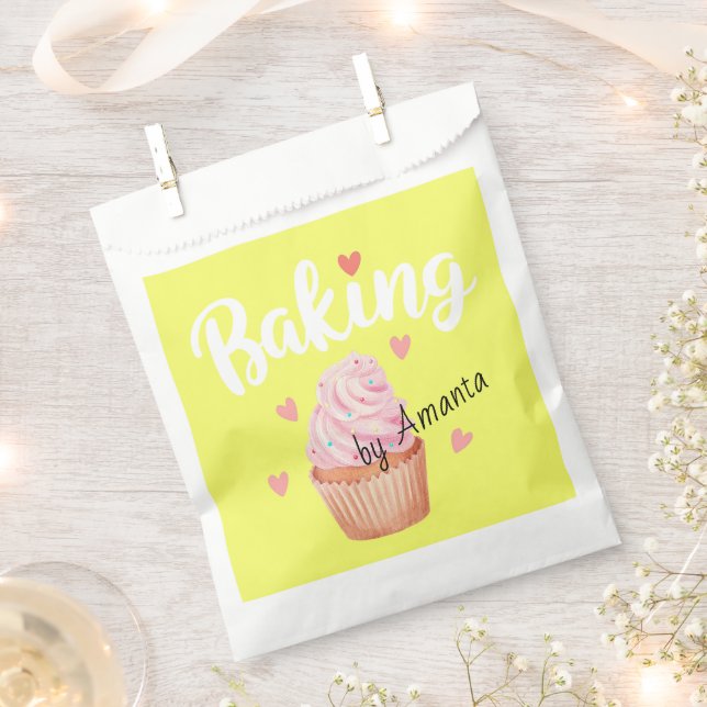 Sacolinha Love Baking Sticker (Cortado)