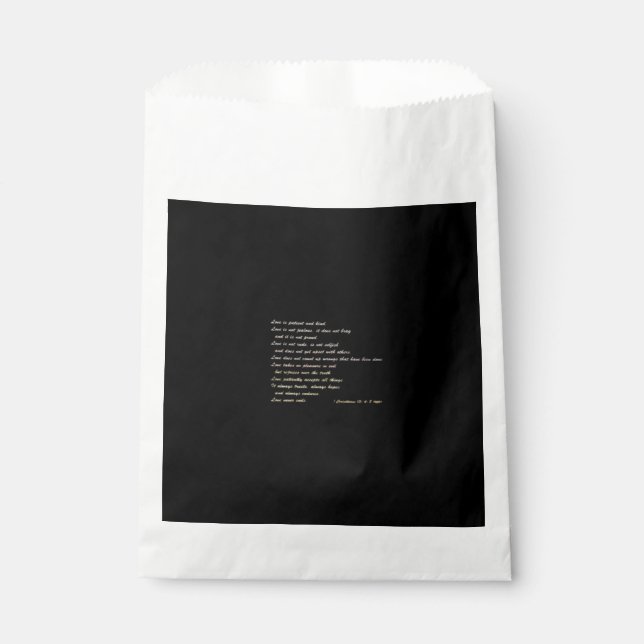 Sacolinha Love Is Patient Simple Inspirational Design  (Frente)
