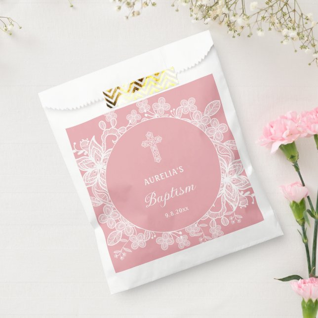 Sacolinha Lugar Branco sobre Batismo Rosa (Selado)