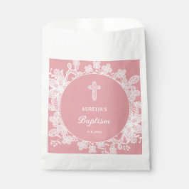 Sacolinha Lugar Branco sobre Batismo Rosa