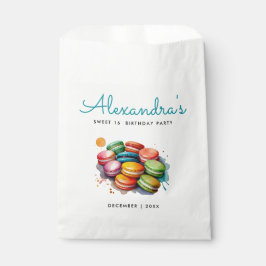 Sacolinha Macarões Turquesas Coloridos Modernos Coloridos Aq