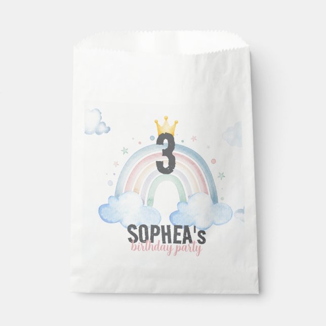 Sacolinha Magical Rainbow Birthday Invitation (Frente)