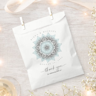 Sacolinha Mandala Lace Wedding Obrigado Tenente Blue ID968