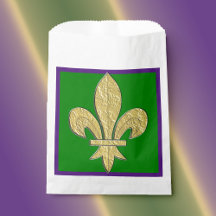 Mardi Gras Fleur-de-Lys Favor das Bolsas