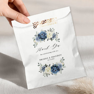 Sacolinha Marinho Azul Dusty Champanhe Ivory Floral Casament