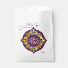 Sacolinha Marinho Azul e/ou Violeta com Mandalas Douradas