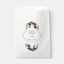 Sacolinha Marinho de Merlot Geométrico Moderno Blue Floral O