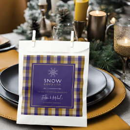 Sacolinha Marinho De Xadrez E Chá de casamento De Banho De N