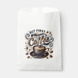 Sacolinha Mas Primeira Arte do Café - Design Na moda Dourado