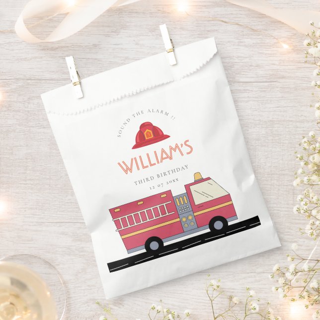 Sacolinha Material de Aniversário de Bombeiros Vermelhos (Cortado)