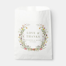 Sacolinha Meadow wildflower obrigado você favorece bolsas