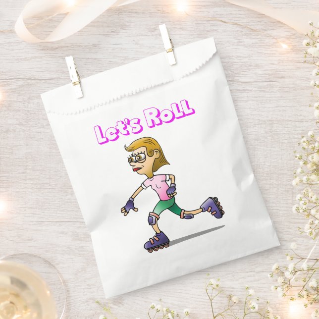 Sacolinha Menina de Patins (Cortado)