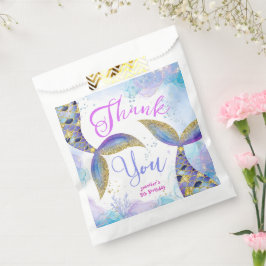 Sacolinha Meninas mergulham em cinco 5 de Sereia no aniversá