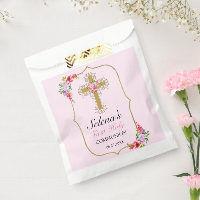 Sacolinha Meninas Primeira Comunhão Bonito Floral (Selado)