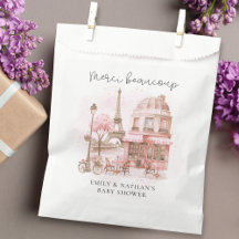 Merci Beaucoup Paris Café Chá de fraldas Obrigado