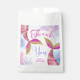 Sacolinha Mergulhe no aniversário de cinco 5 de Sereia