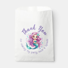 Sacolinha Mermaid Watercolor De Teto Roxo Obrigado