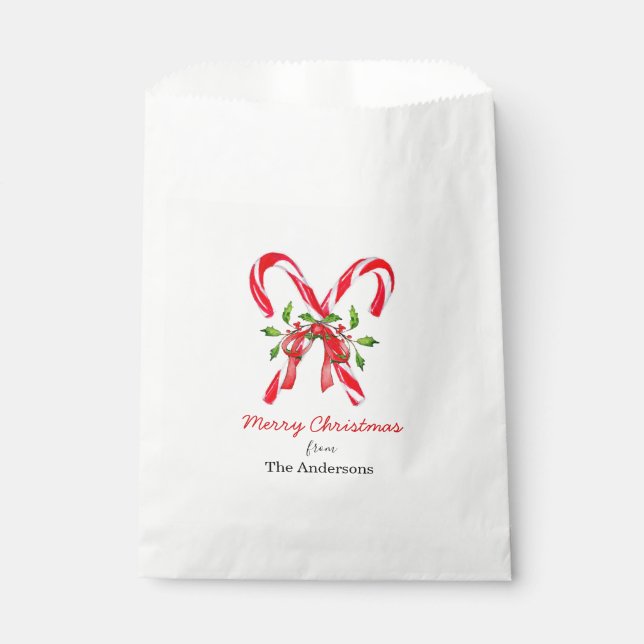 Sacolinha Merry Christmas Candy Candy com arco Favor Bag (Frente)