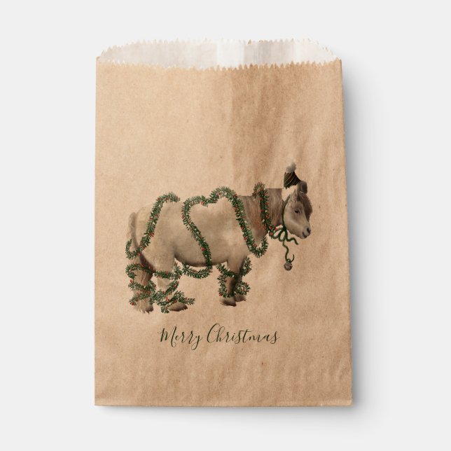 Sacolinha Merry Christmas Shetland Pony Favor Bag (Frente)