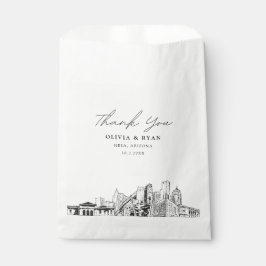 Sacolinha Mesa Wedding Skyline Personalizado Favor Bag