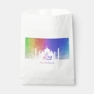 Sacolinha Mesquita poligonal de Eid do arco-íris colorido -