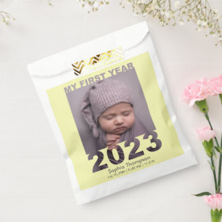 Sacolinha Meu Primeiro Ano 2023 Bebê de Recorte Moderno Amar