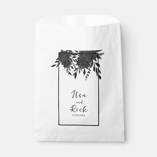 Sacolinha Midnight Bloom: Um Casamento Floral Negro (Frente)