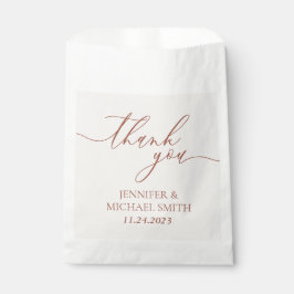 Sacolinha Minimal Terracotta Script terracotta Obrigado
