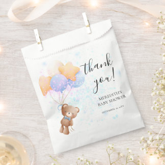 Sacolinha Minimalist Tedy Bear baby shower