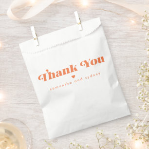Sacolinha Minimalista Orange Retro Typografia Nome Muito Obr