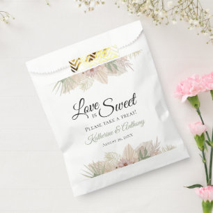 Sacolinha Mínimo Boho Floral Casamento Favor Bag