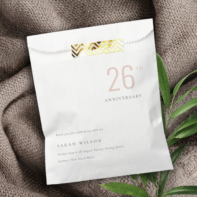 Sacolinha Mínimo de Bold Dusky Blush em qualquer aniversário (Criador carregado)