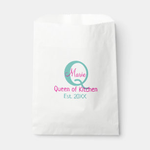 Sacolinha Mínimos simples cor-de-rosa verde rainha da cozinh